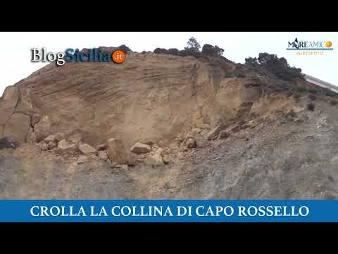 Crolla collina di lido Rossello, barche distrutte