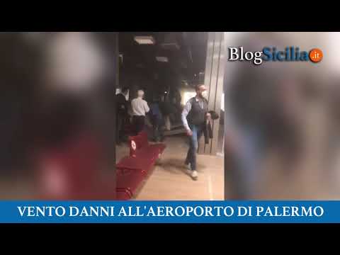 Vento danni all’aeroporto di Palermo