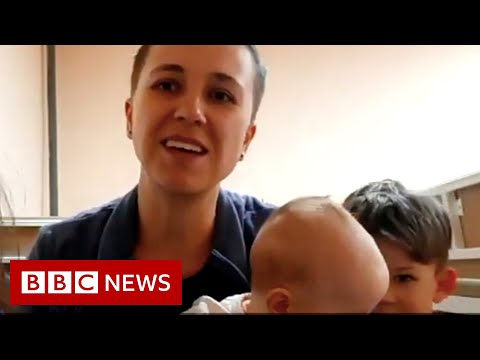 Children sheltering from Russian bombs in Ukraine – BBC News