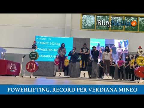 Powerlifting, record per Verdiana Mineo