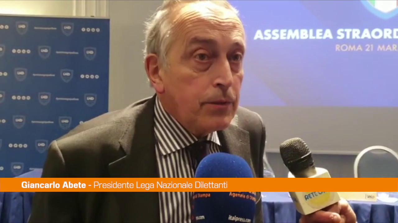 Abete presidente Lnd  “Per me nuova assunzione di responsabilità”