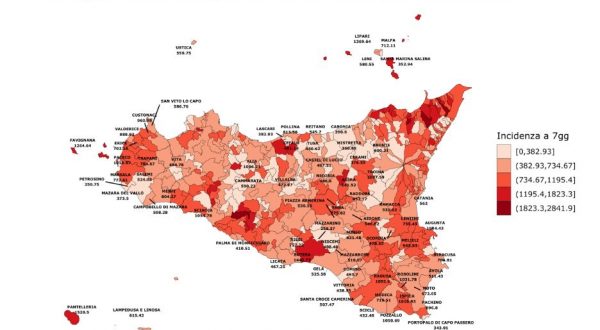 In Sicilia in lieve aumento i positivi al Covid, crescono le prime dosi del vaccino