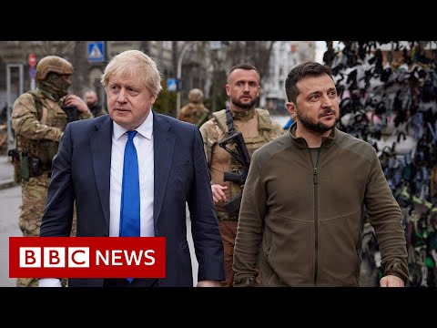 Johnson and Zelensky walk around Kyiv during UK PM’s surprise Ukraine visit – BBC News