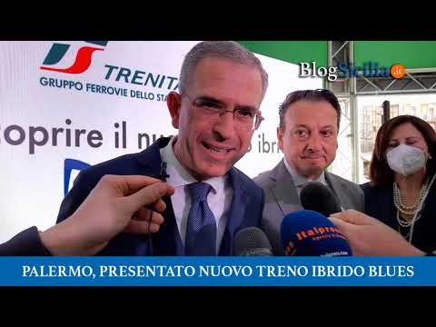 Palermo, presentato nuovo treno ibrido Blues