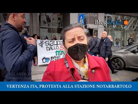 Vertenza Ita, protesta alla stazione Notarbartolo