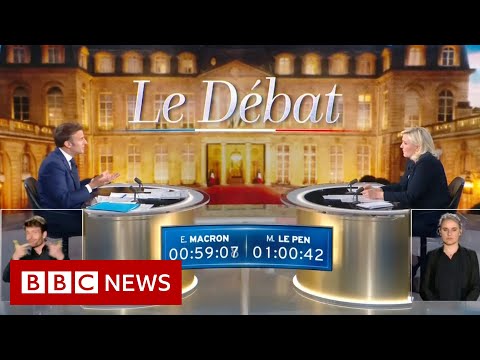 Macron and Le Pen clash in French presidential election debate – BBC News