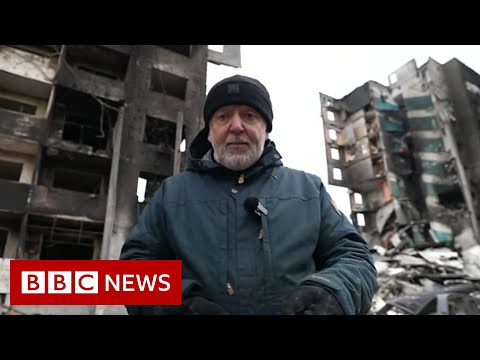 Destruction in the Ukrainian town of Borodyanka – BBC News