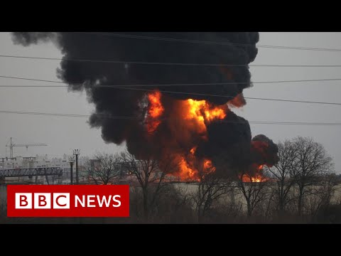 Russia accuses Ukraine of rocket attack on oil depot in Russia – BBC News