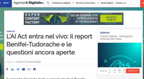 AI Act, dal report dei parlamentari Ue proposte su questioni aperte