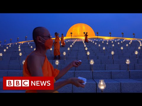 Buddha Day celebrated in-person for first time since Covid  – BBC News