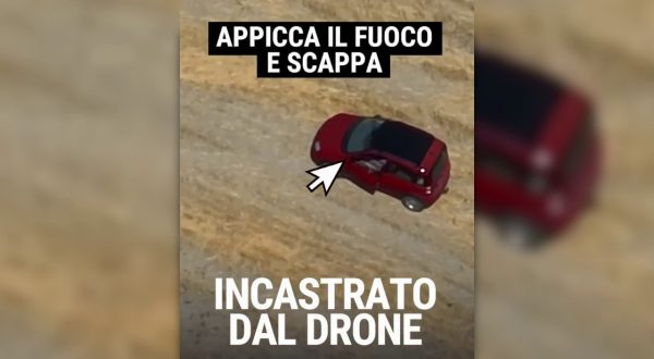 Calabria, appicca il fuoco e scappa ma il drone lo “incastra”