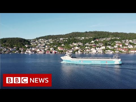 Self-driving electric container ship sets sail in Norway – BBC News