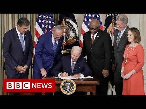 US President Joe Biden signs climate, tax and health bill into law – BBC News