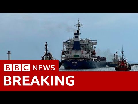 First grain ship to depart Ukraine in five months sets sail under Russia deal – BBC News