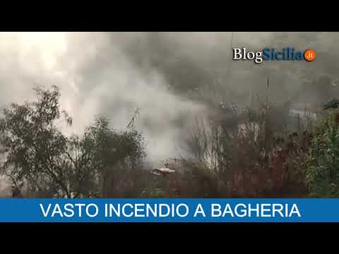 Vasto incendio a Bagheria