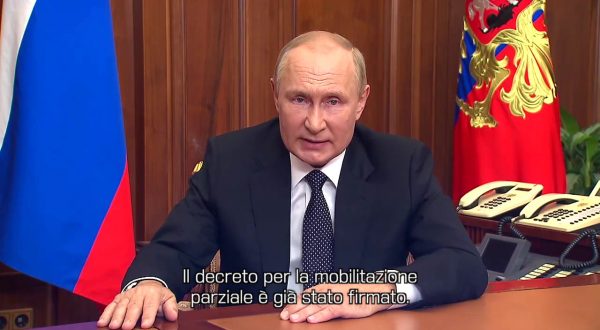 Putin “Al via mobilitazione parziale, l’Occidente vuole distruggerci”