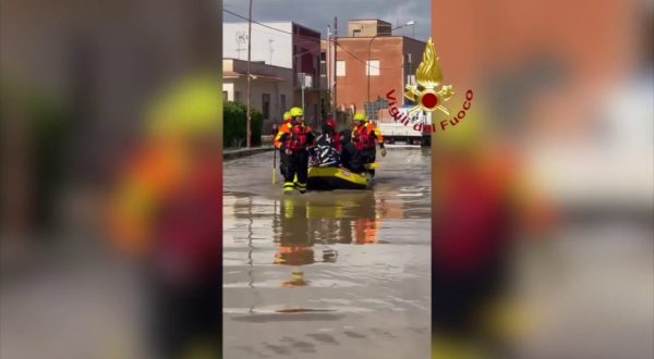 Maltempo, vigili del fuoco in azione tra Trapani e Agrigento