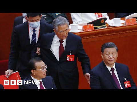 Chinese ex-president Hu Jintao escorted out of congress – BBC News