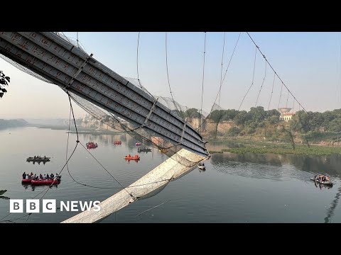 Morbi bridge collapse leaves dozens dead in India – BBC News