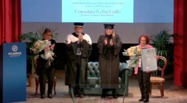 Dall’Università eCampus una laurea honoris causa a Lella Golfo