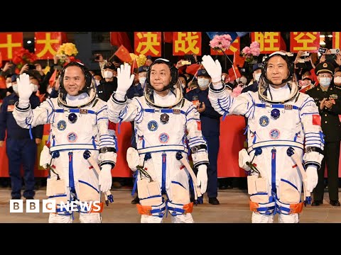 Chinese astronauts complete first in orbit transfer to China’s space station – BBC News