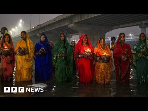 Sacred river pollution posing health risks for Hindu ritual  – BBC News