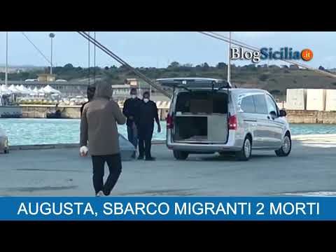 Augusta, sbarco migranti 2 morti