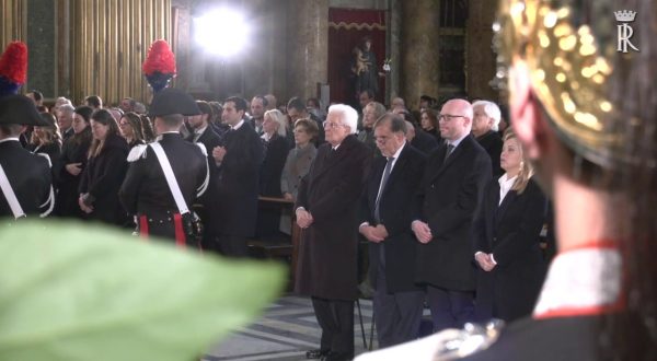 Mattarella ai funerali di Stato di Frattini