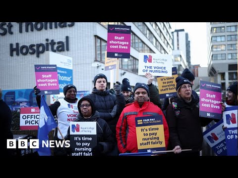 Nurses in parts of UK stage largest strike in NHS history – BBC News