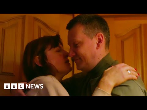 Ukrainian couple who married near the front line reunited – BBC News