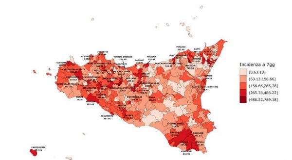 Covid, in Sicilia diminuiscono nuovi casi e ospedalizzazioni