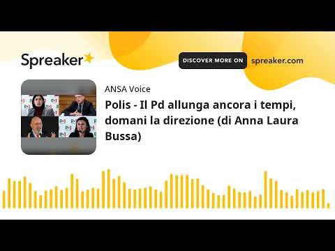 Polis – Il Pd allunga ancora i tempi, domani la direzione (di Anna Laura Bussa)