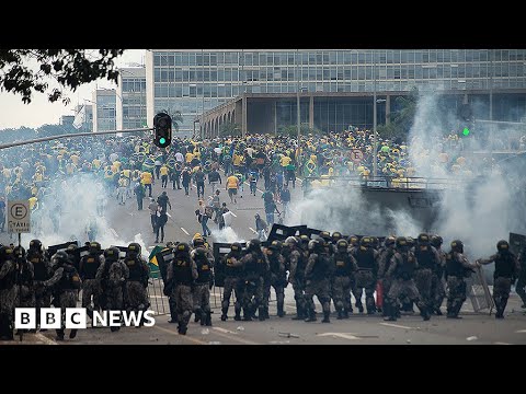 1,500 detained in Brazil after right-wing protesters storm Congress – BBC News