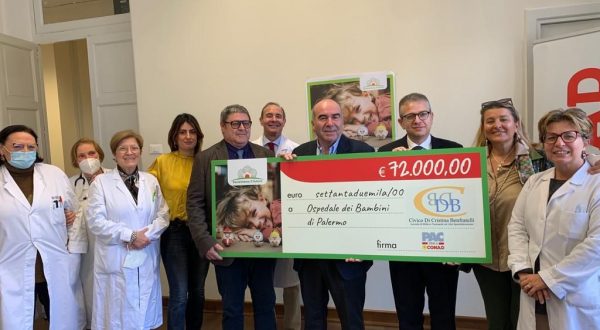 PAC 2000A Conad dona 72 mila euro a sostegno dell’Ospedale dei Bambini di Palermo