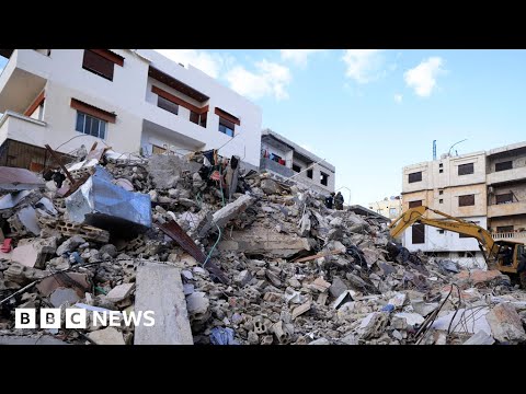 Children left to dig through rubble for earthquake survivors in Syria – BBC News