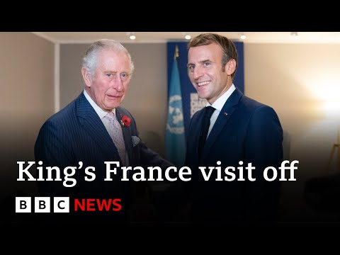 Violent pension protests mean King Charles’s France visit is postponed  – BBC News