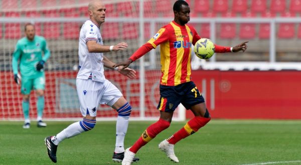 Lecce-Sampdoria 1-1, a Ceesay risponde Jesè