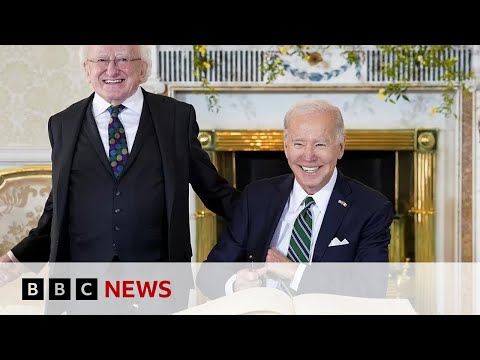 US President Biden meets Irish President Higgins in Dublin – BBC News