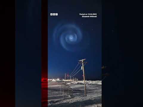 Mystery spiral seen over Alaskan skies linked to Elon Musk rocket. #Shorts #Space #BBCNews