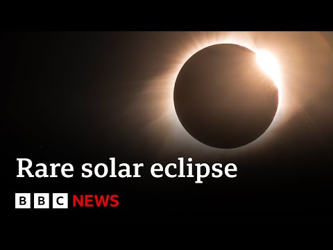 Rare solar eclipse seen in Western Australia – BBC News