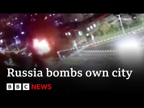 Ukraine war: Moment Russian fighter jet accidentally bombs own city – BBC News