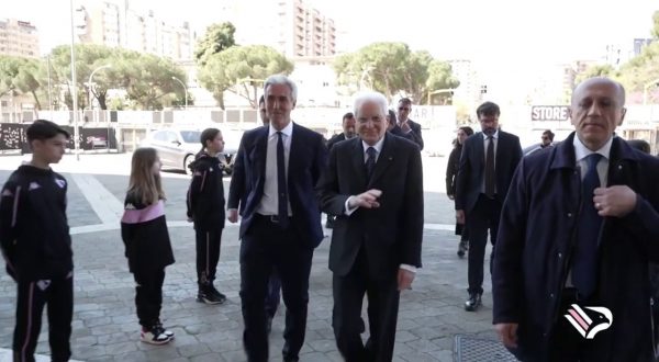 Palermo, Mattarella visita lo stadio Renzo Barbera