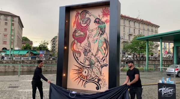 Street art e tattoo in un’opera in mostra a Milano