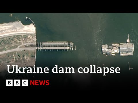 Ukrainian town without water after dam collapse – BBC News