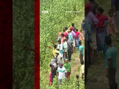 Families still searching for loved ones after deadly India train crash. #Shorts #India #BBCNews