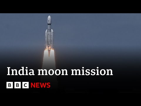 India moon mission rocket blasts into space – BBC News