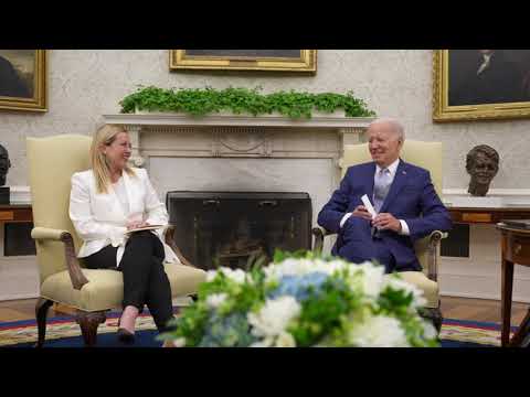 Visita in USA, il Presidente Meloni incontra il Presidente Biden