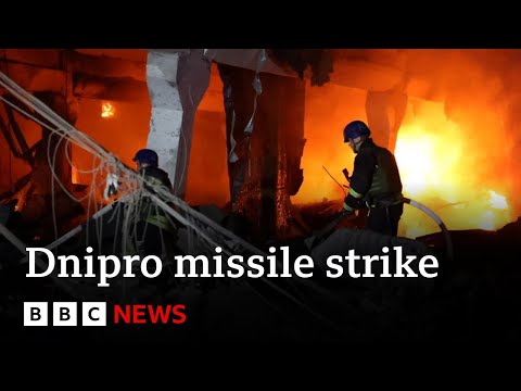 Russian missile strike hits Ukrainian city of Dnipro – BBC News