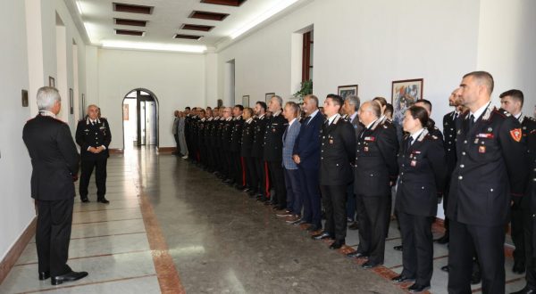 Generale Castello in visita di commiato al Comando provinciale Carabinieri di Palermo