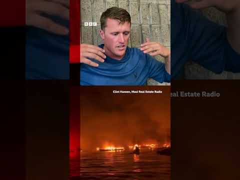 Tourists and residents were forced to flee the wildfires. #Shorts #Hawaii #Wildfires #BBCNews